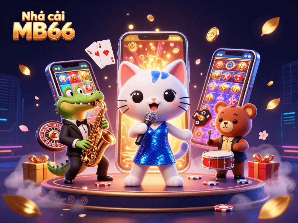 Engage with Nhà cái MB66 casino fun and vibrant characters in a rich 3D scene.