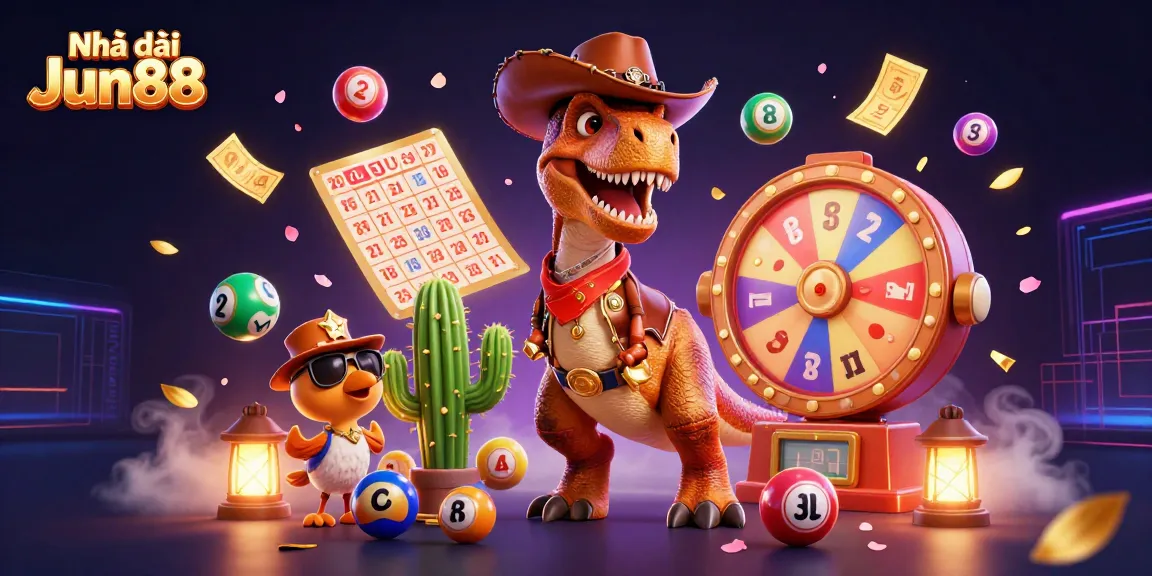 Engage with Nhà cái Jun88 through exciting lottery games featuring vibrant elements and dynamic characters.