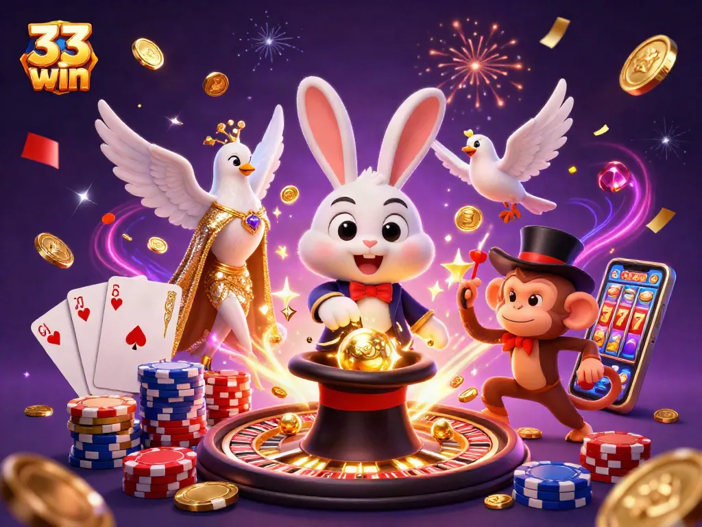 Experience action-packed 33 win slots with dazzling coins and lively casino characters.
