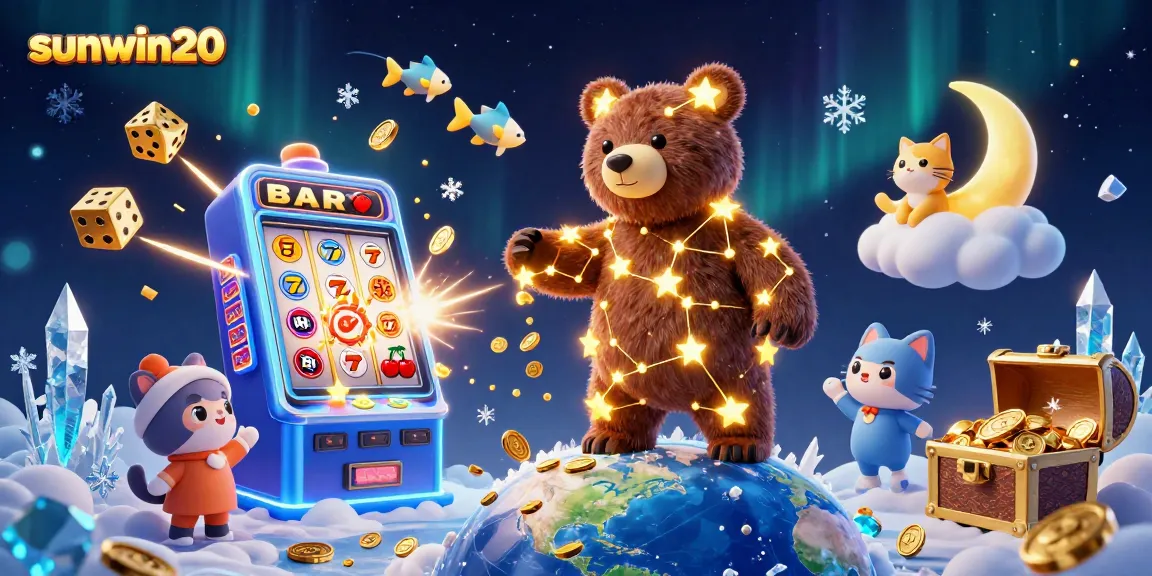 Experience the thrill with sunwin20 as the constellation bear scoops coins from the night sky.