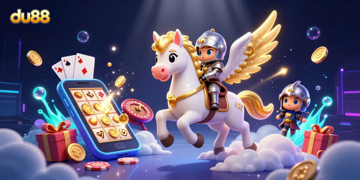 Play exciting slots at du88 with animated characters and vibrant casino elements.