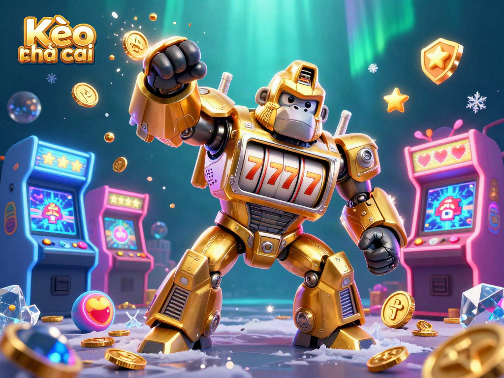 Kèo nhà cái showcases an exciting 3D gaming cityscape filled with vibrant casino elements and thrilling action.