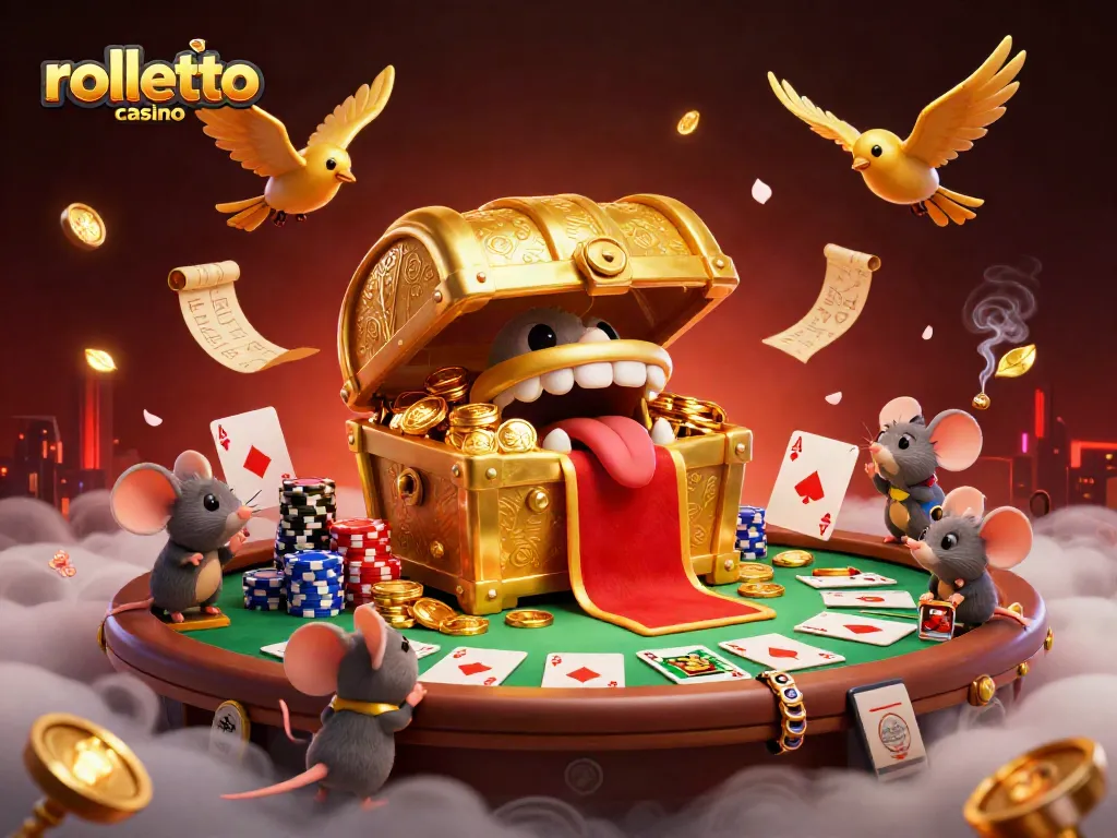 Experience the excitement of rolletto casino with engaging characters and game elements in a vibrant atmosphere.