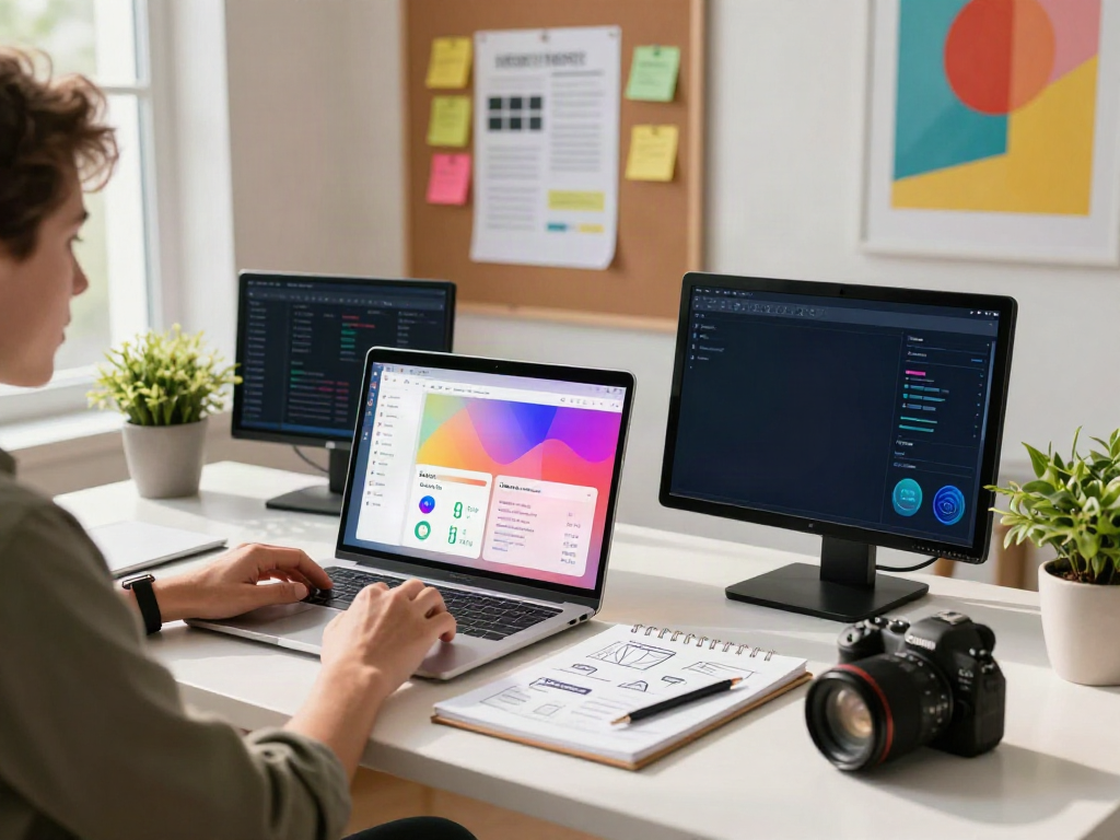 Marketer analyzing SEO metrics for instant indexing strategies in a modern workspace.