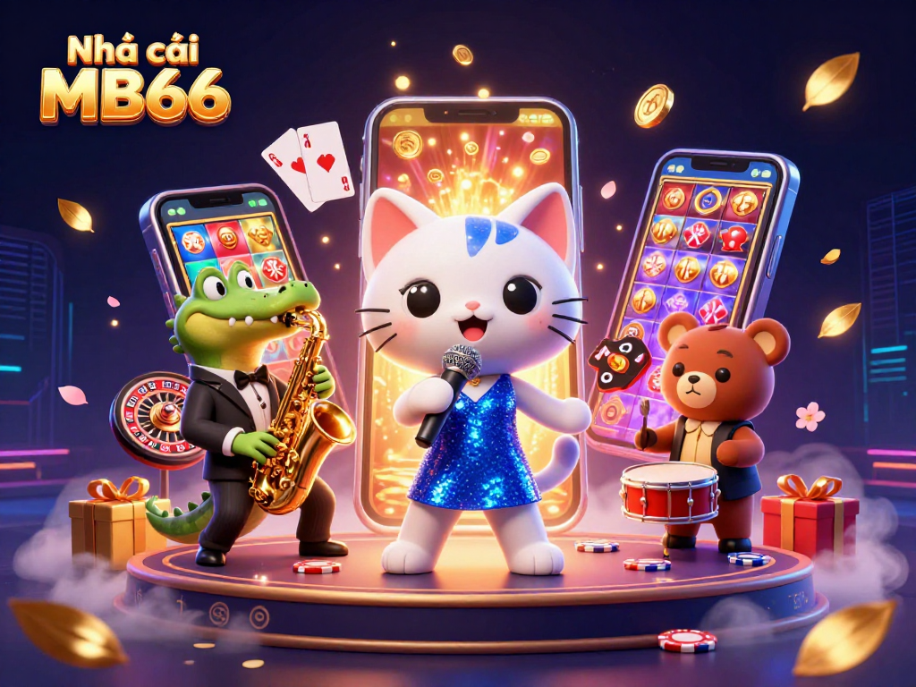 Engage with Nhà cái MB66 casino fun and vibrant characters in a rich 3D scene.