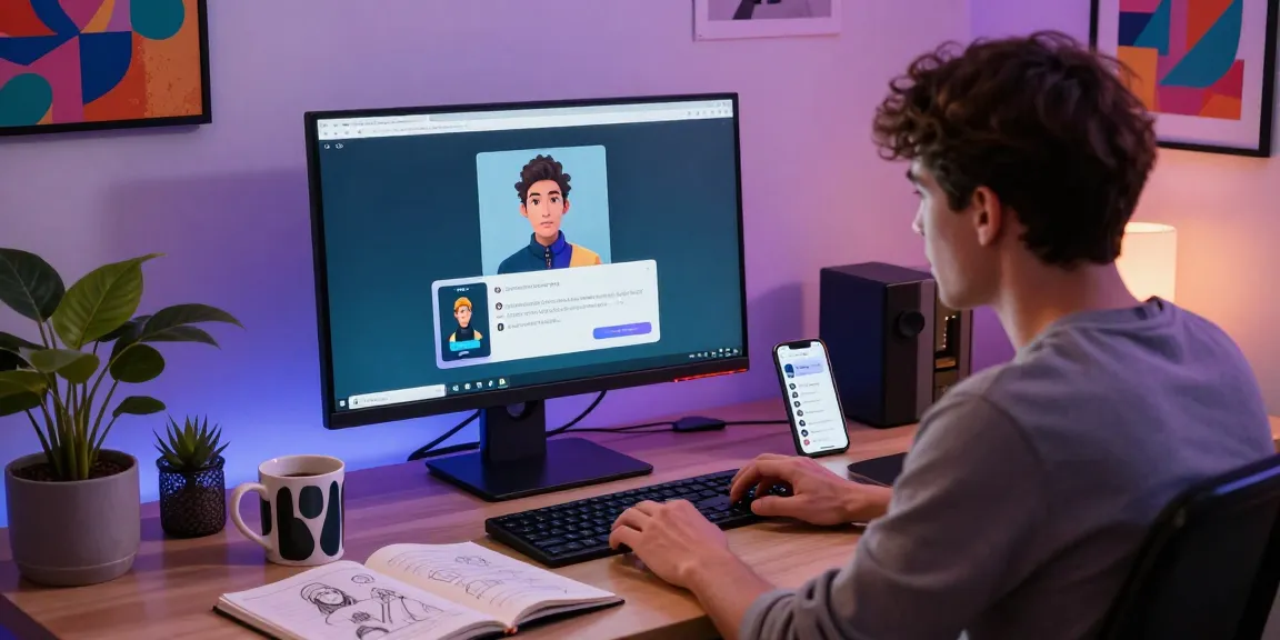 Engaging conversation with 18+ ai chatbot in a modern digital workspace.