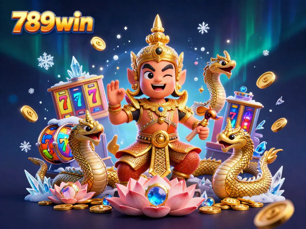 Play exciting slots and jackpots at 789win with vibrant character animations and gaming elements.