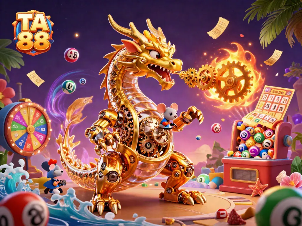 Experience thrilling gaming at TA 88 with vibrant casino elements, dynamic prize action, and engaging visuals.