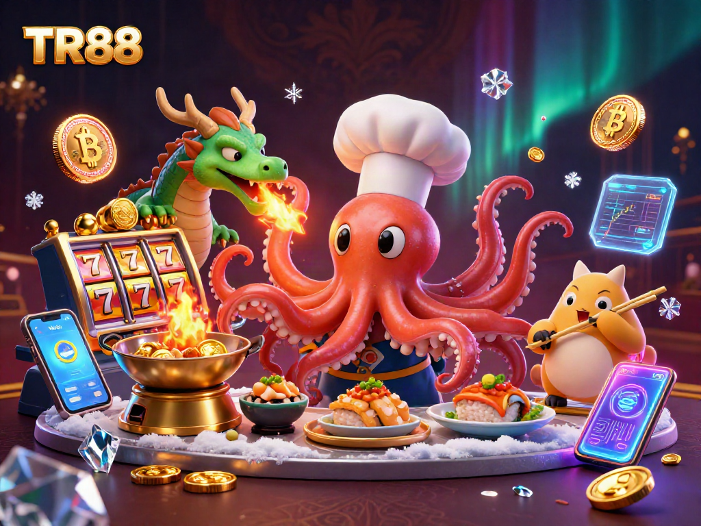 Experience thrilling TR88 slot adventures and big wins with vivid animations and dynamic casino elements.