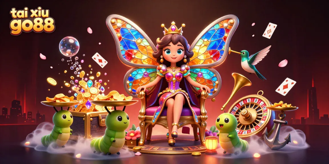 Play tai xiu go88 with vibrant casino elements and lively characters in action.