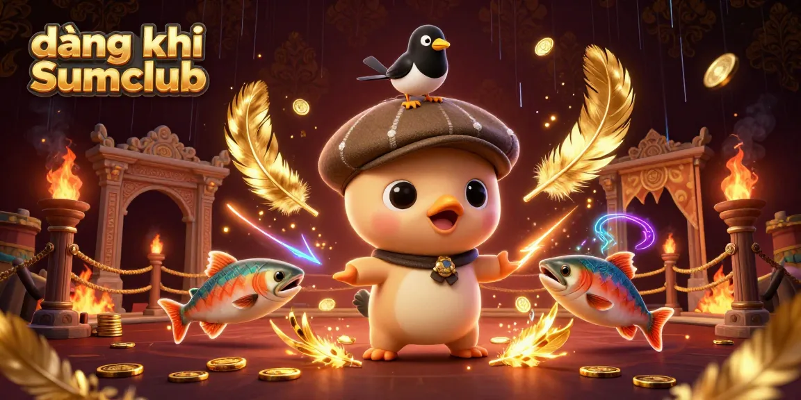 Play and win big with đăng ký Sumclub, featuring cute characters and rich casino elements in an exciting 3D illustration.