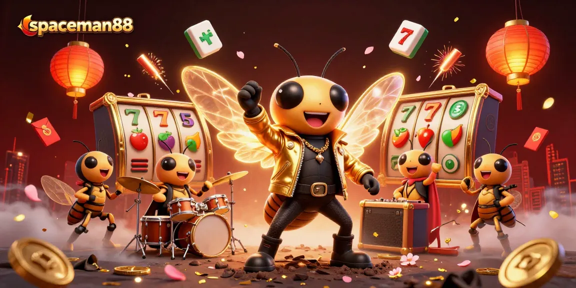 Spin for jackpots with spaceman88 in a vibrant casino-themed 3D illustration full of engaging elements.